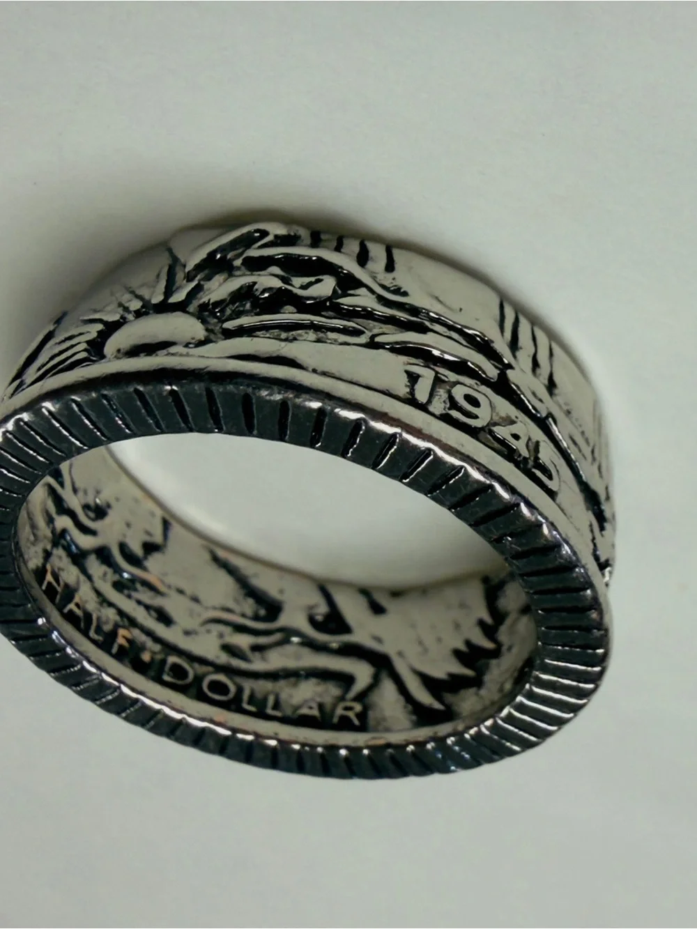 1945 Walking Liberty Half Dollar Coin Ring Size 12 1/2 NWOT